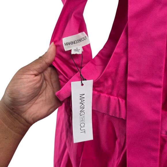 NTW Making The Cut Chic Fuchsia Ruffle High-Low Dress - Picture 3 of 5